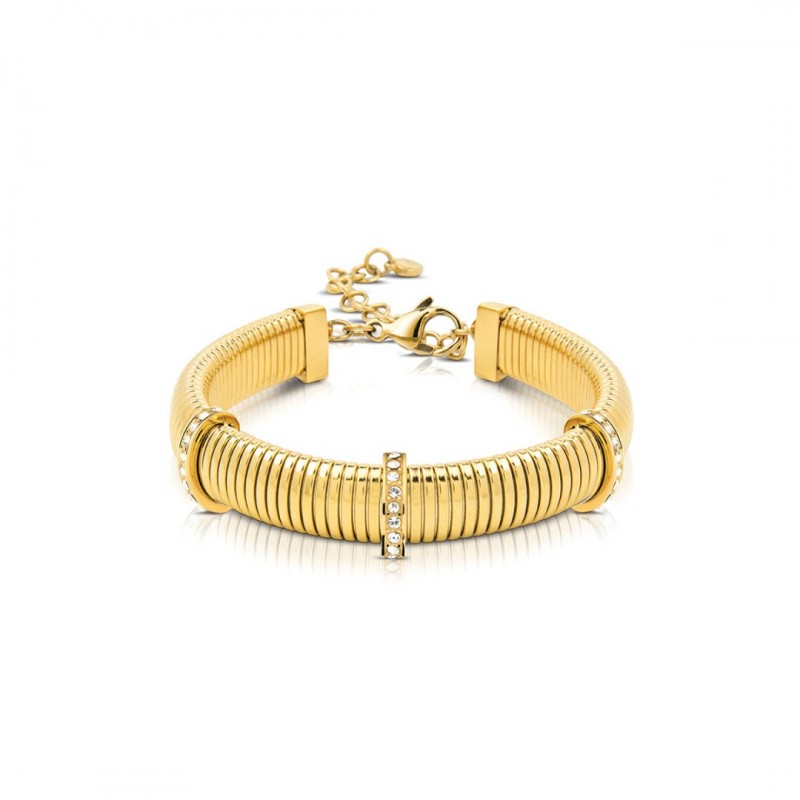 Bracciale Donna OPSOBJECTS PENELOPE DIAMOND OPSBR-861 Acciaio Dorato Tipo Tubogas