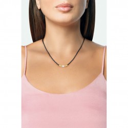 Collana Donna OPSOBJECTS GRAINS OPSCL-841 In Acciaio Dorato E Perla Ovale Bianca