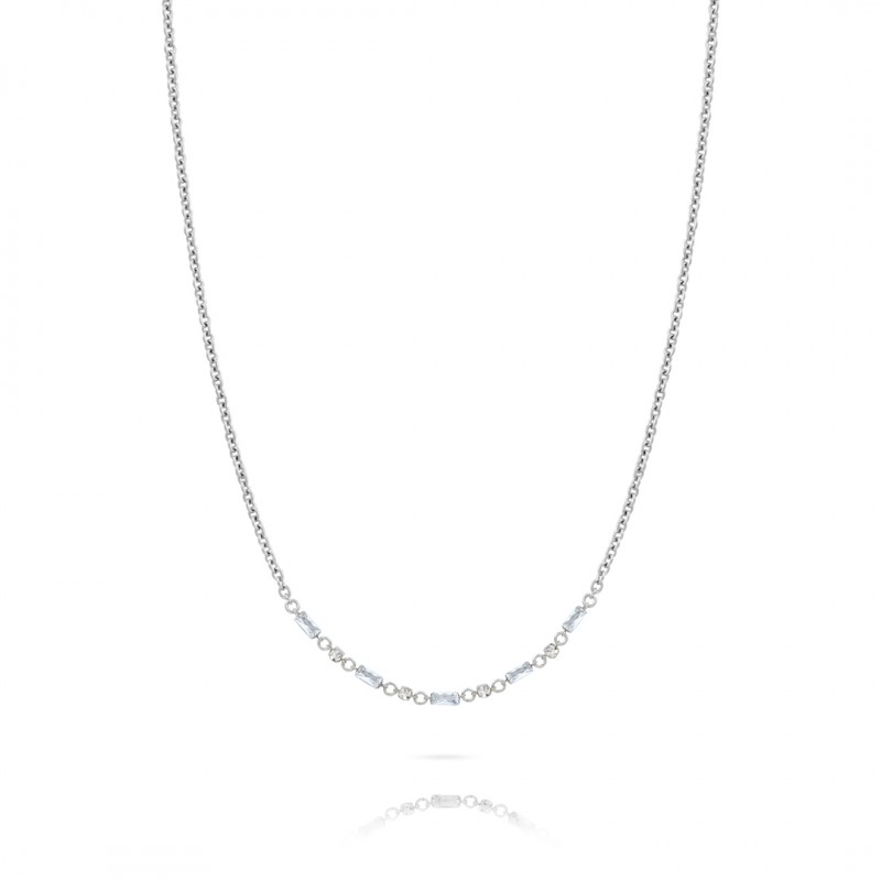 Collana Donna OPSOBJECTS SHIMMER OPSCL-806 In Acciaio Con Zirconi Baguette