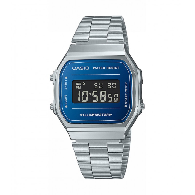 Orologio Uomo Casio Vintage A168WEM-2BEF Digitale Con Quadrante Blu