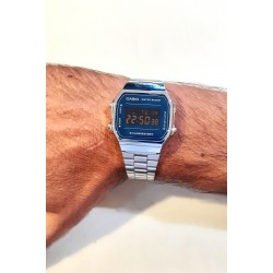 Orologio Uomo Casio Vintage A168WEM-2BEF Digitale Con Quadrante Blu
