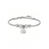 Bracciale Bimba Luca Barra JB183 In Acciaio Con Coccinella E Strass