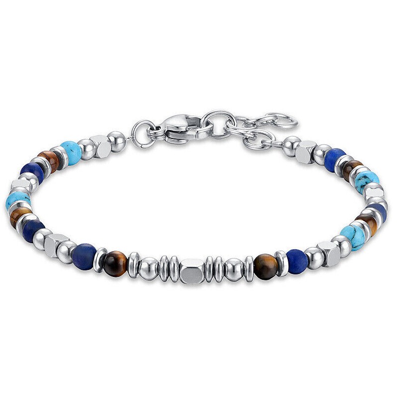 Bracciale Bimbo Luca Barra JB196 In Acciaio Con Sfere Multicolore