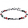 Bracciale Bimbo Luca Barra JB194 In Acciaio Con Sfere Multicolore