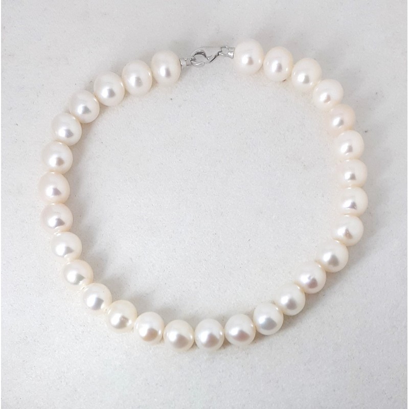 Bracciale Donna MIKIKO MBC180O4FCBI065 In Perle Di Acqua Dolce Con Chiusura Oro Bianco