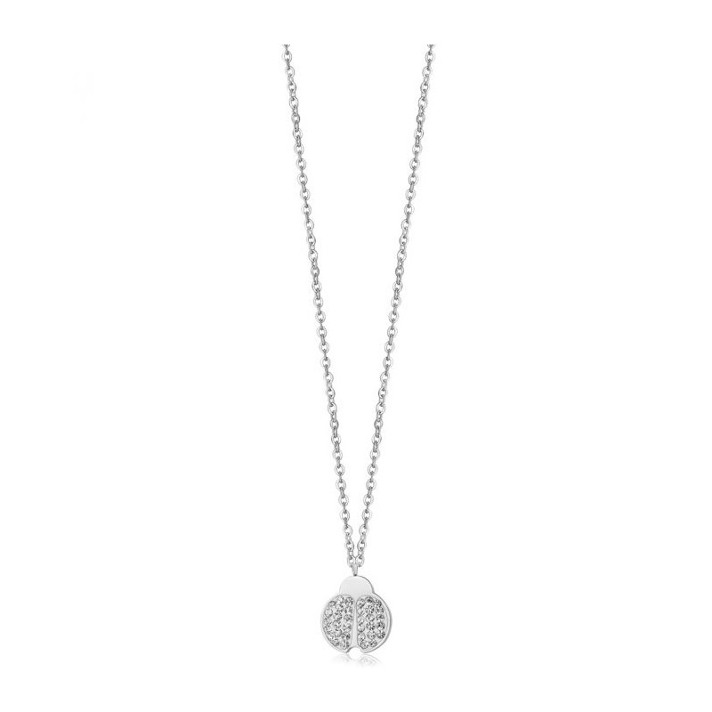 Collana Donna Luca Barra CK1284 In Acciaio Con Coccinella Con Strass