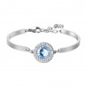 Bracciale Donna Luca Barra Semirigido In Acciaio Con Cristallo Celeste BK2560
