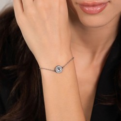 Bracciale Donna Luca Barra In Acciaio Con Cristallo Centrale BK2555