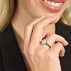 Anello Donna Luca Barra In Acciaio Con strass ANK444