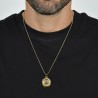 Collana Uomo Luca Barra In Acciaio Dorato Con Testa Di Leone CA480