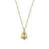 Collana Donna Luca Barra In Acciaio Dorato Con Campanella CK1758
