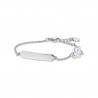 Bracciale Bimba Luca Barra In Acciaio Con Piastra E Orsetto JB177