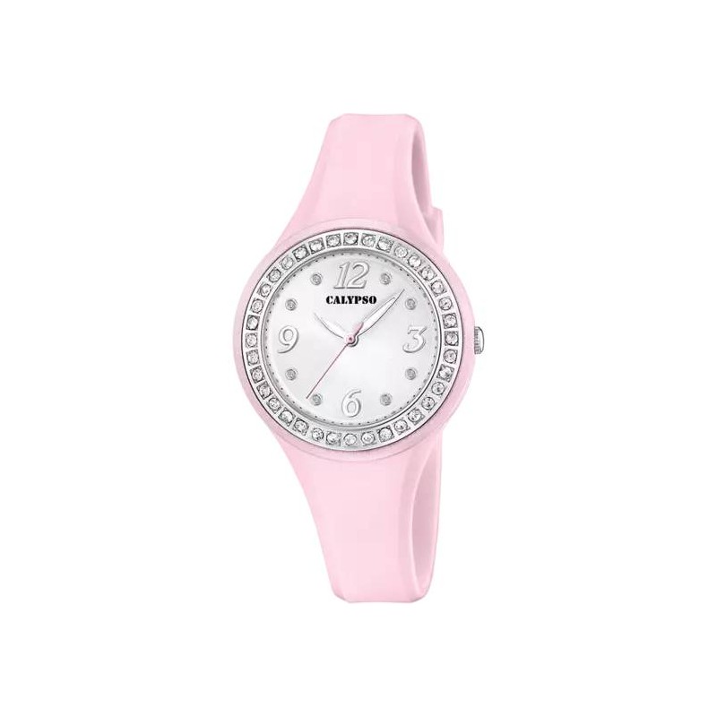 Orologio Donna Calypso K5567/C Con Cassa E Cinturino In Resina Rosa