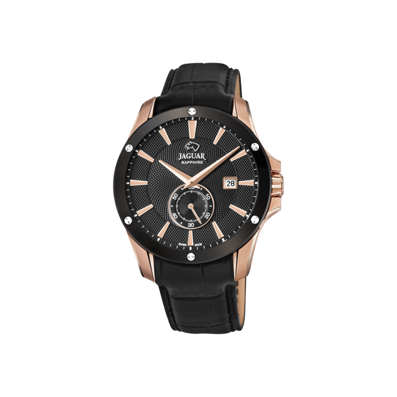 Orologio Uomo Jaguar J882/1 Solo Tempo Con Cassa Rosé E Cinturino Nero