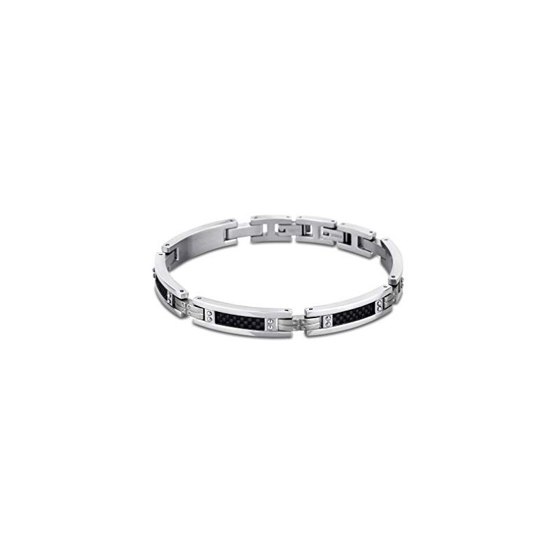 Bracciale Uomo Lotus Style LS1650/2/1 In Acciaio Con Inserti In Carbonio