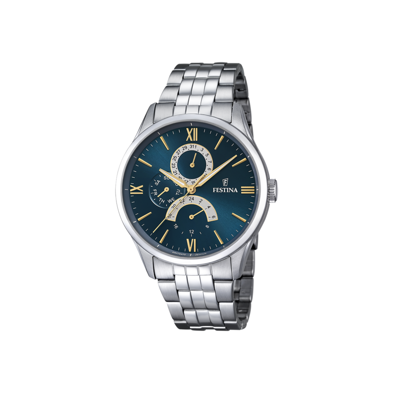 Orologio Uomo Multifunzione Festina F16822/A Con Quadrante Blu Scuro