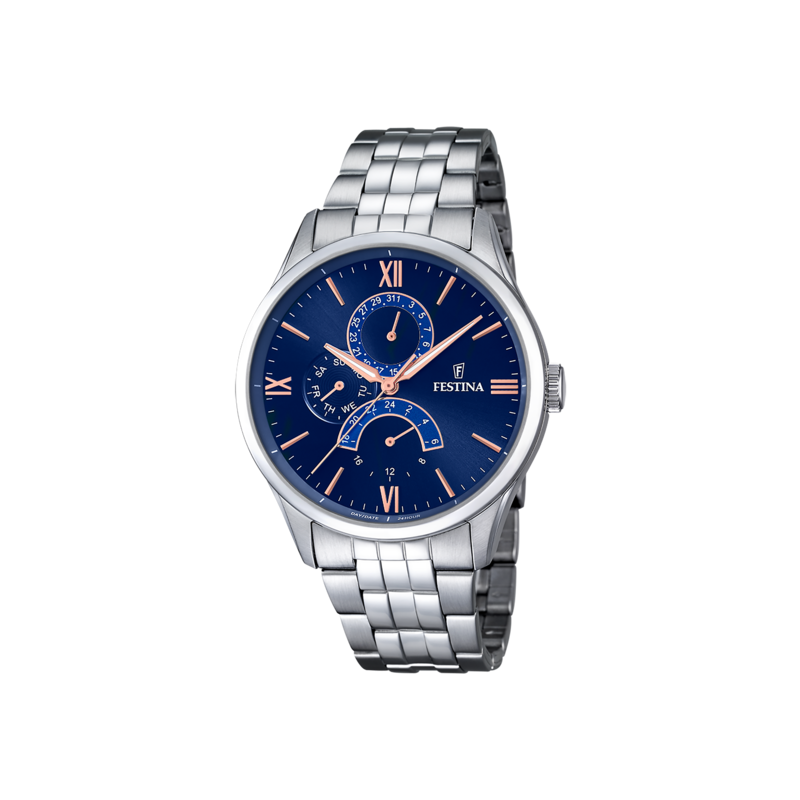 Orologio Uomo Multifunzione  Festina F16822/3 Con Quadrante Blu