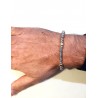 Bracciale Uomo ARKANO ABBY4/2 In Argento Con Inserti Dorati