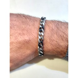 Bracciale Uomo Ananda Steel AXBR03 N Maglia Grumetta In Acciaio Bicolore