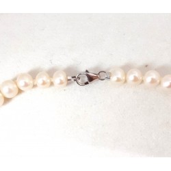 Collana Donna MIKIKO MC1416O4FCBI045 In Perle Con 4 Sfere E Chiusura Oro Bianco