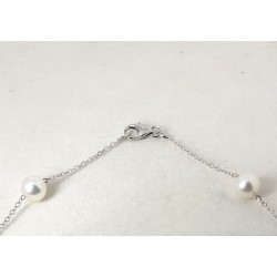 Collana Donna MIKIKO MD0989O4FBBI065 In Oro Bianco E Perle 6,5-7 mm
