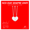 Doppia Collana Luca Barra CK1969 In Acciaio Con Cuore Diviso