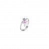 Anello Donna Luca Barra ANK510 In Acciaio Con Stella E Cristallo Rosa