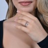 Anello Donna Luca Barra ANK510 In Acciaio Con Stella E Cristallo Rosa