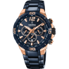 Orologio Uomo Festina CHRONO BIKE F20524/1 Cronografo Con Cinturino Blu E Cassa Rosé