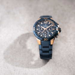 Orologio Uomo Festina CHRONO BIKE F20524/1 Cronografo Con Cinturino Blu E Cassa Rosé