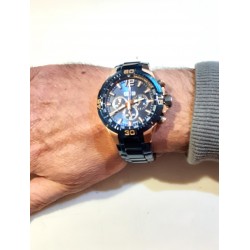 Orologio Uomo Festina CHRONO BIKE F20524/1 Cronografo Con Cinturino Blu E Cassa Rosé