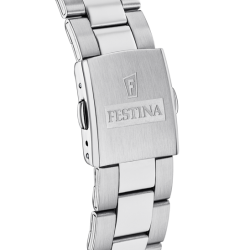 Orologio Uomo Festina F16820/C Cronografo Con Quadrante Blu E Cinturino Acciaio