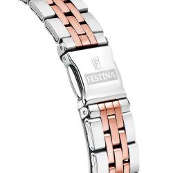 Orologio Donna Festina F16868/2 Solo Tempo In Acciaio Bicolore Argento E Rosé