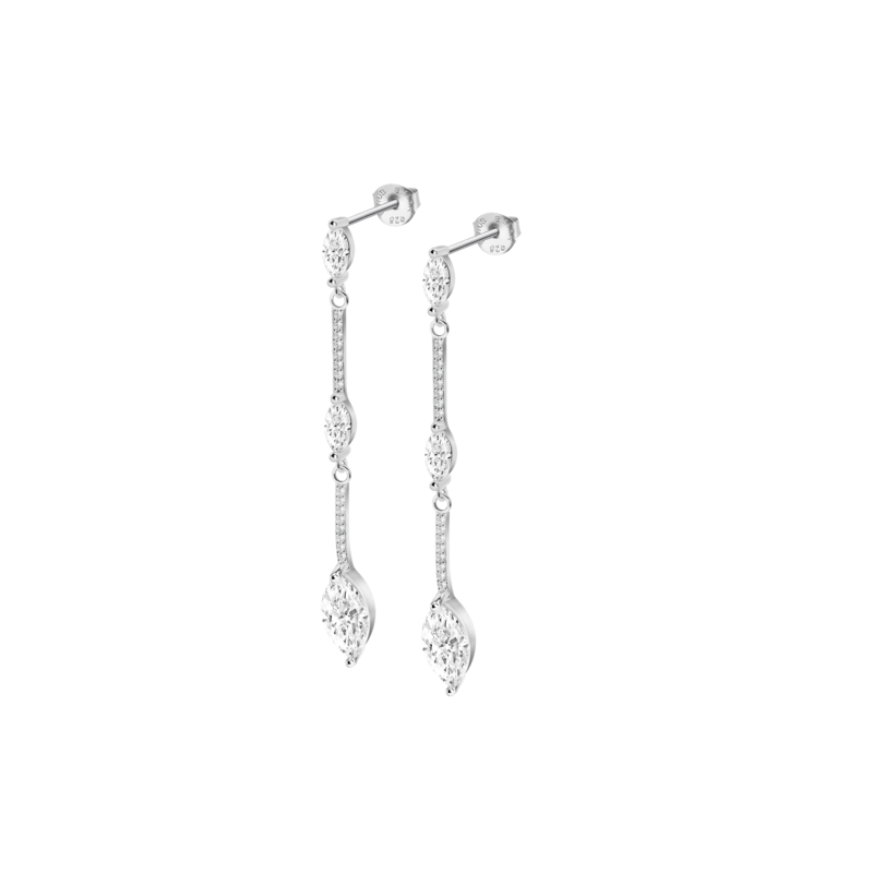 Orecchini Donna Pendenti Lotus Silver LP3684-4/1 In Argento Con Zirconi