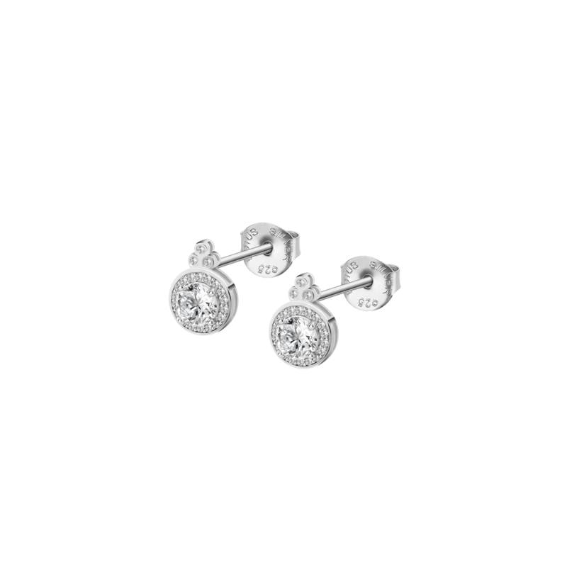 Orecchini Donna Lotus Silver LP3704-4/1 In Argento Tipo Punto Luce Con Zirconi