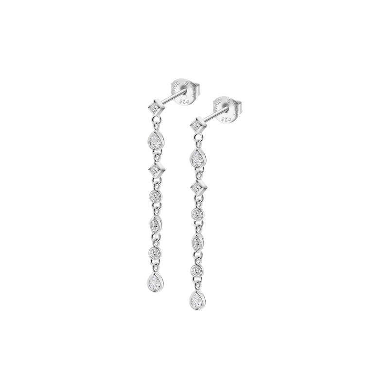 Orecchini Donna Lotus Silver LP3734-4/1 In Argento Pendenti Con Zirconi