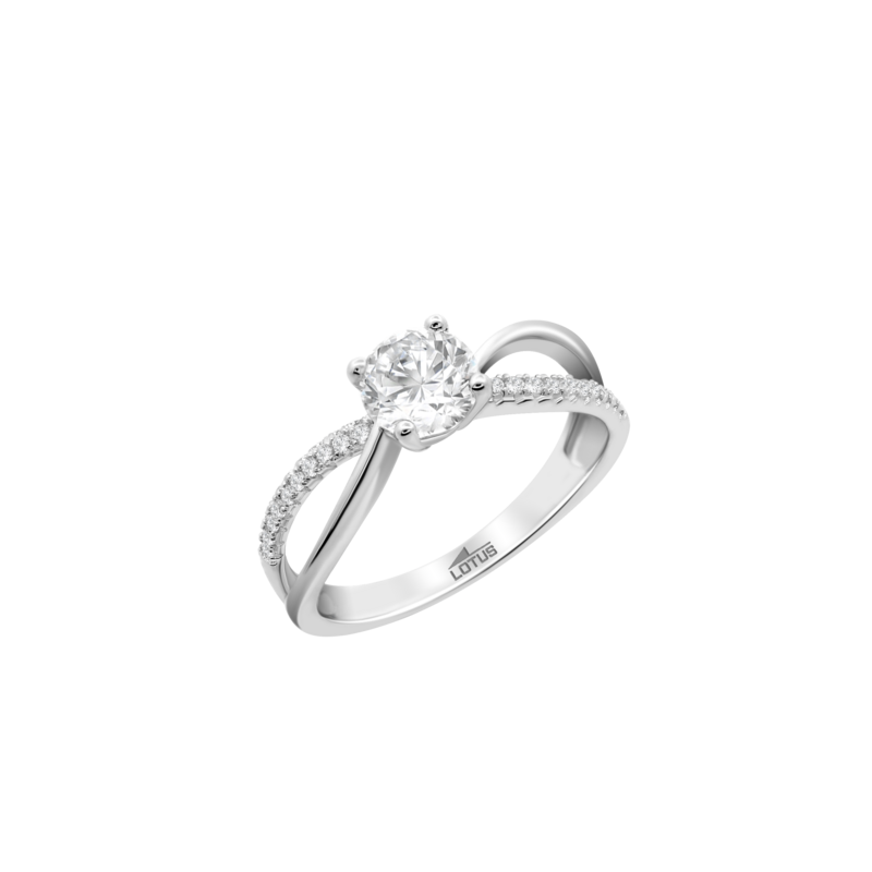 Anello Donna Lotus Silver LP3742-3/118 In Argento Tipo Punto Luce Con Zirconi