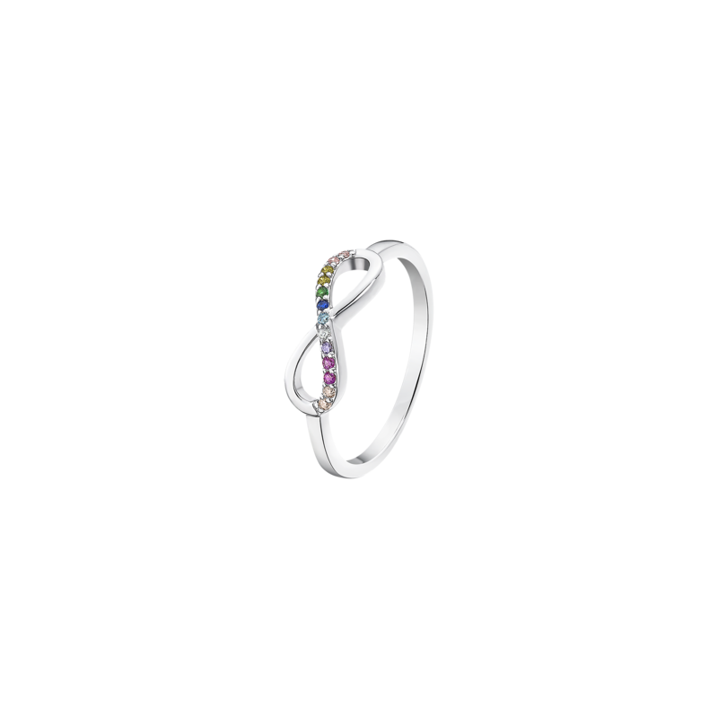 Anello Donna Lotus Silver LP1872-3/212 In Argento Con Infinito E Zirconi Multicolore