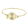 Bracciale Donna Lotus Style LP2119-2/1 Rigido In Acciaio Dorato Con Quadrifoglio