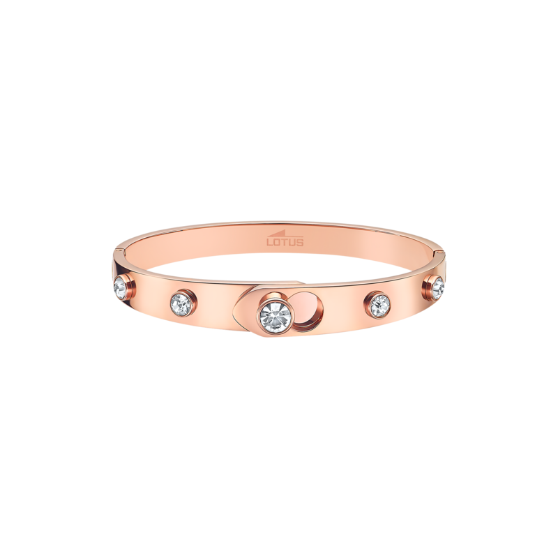 Bracciale Donna Rigido Lotus Style LS2309/2/3 In Acciaio Rosé Con Strass