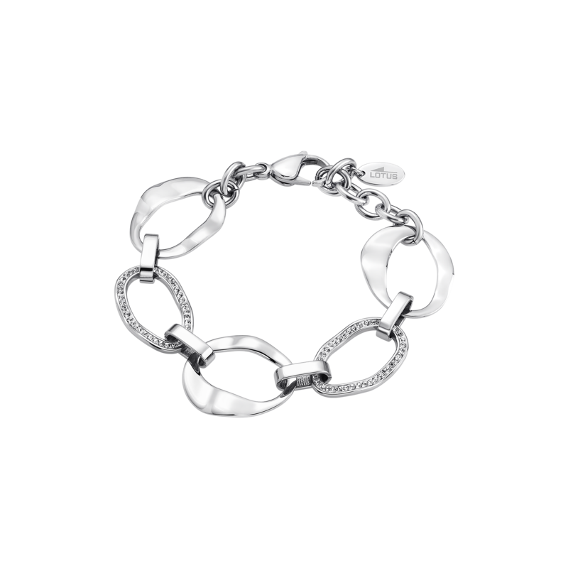 Bracciale Donna Lotus Style LS1672/2/1 Acciaio Tipo Catena Con Strass