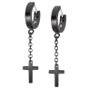 Orecchini Uomo Lotus Style LS2173/4/2 A Cerchio Con Croce Pendente