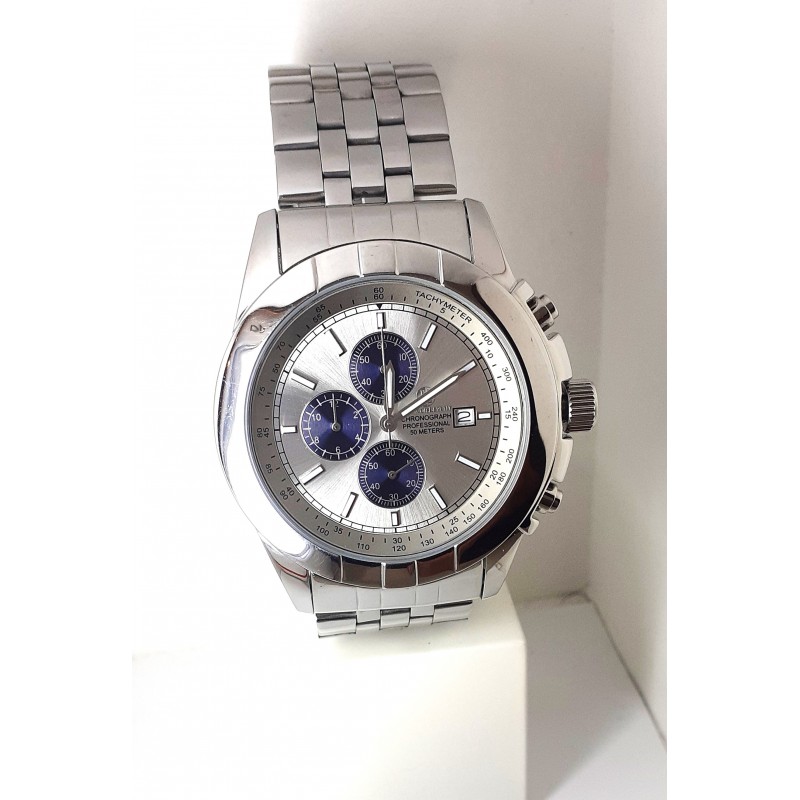 Orologio Uomo Cronografo Francois Lepetit 031C Con Contatori Blu