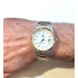 Orologio Uomo Francois Lepetit 039020G Classico Con Cassa E Cinturino Bicolore