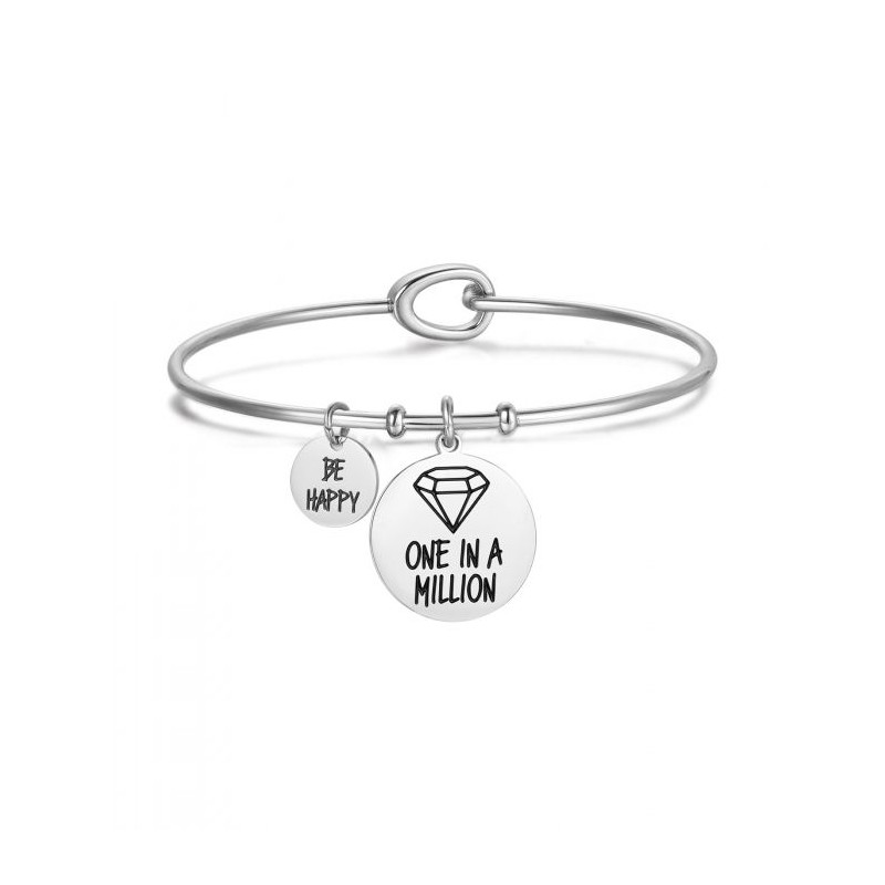 Bracciale con scritta "one in a million" donna Luca Barra BK1727