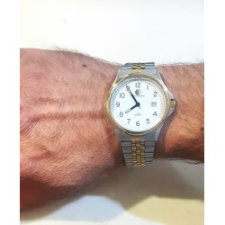 Orologio Uomo Francois Lepetit 0393G Classico Con Cassa E Cinturino Bicolore