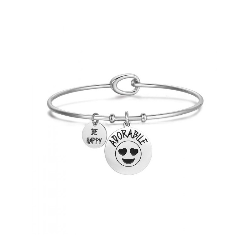 Bracciale donna rigido con scritta "adorabile"  Luca Barra BK1716