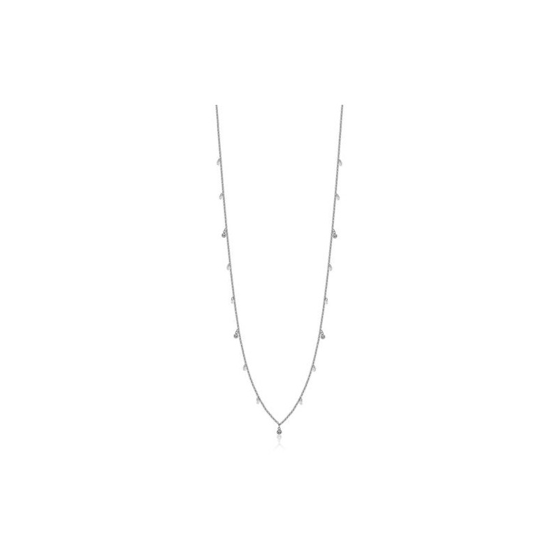 Collana Lunga Donna Luca Barra CK1980 In Acciaio Con Cristalli