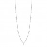 Collana Lunga Donna Luca Barra CK1980 In Acciaio Con Cristalli