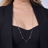 Collana Lunga Donna Luca Barra CK1980 In Acciaio Con Cristalli